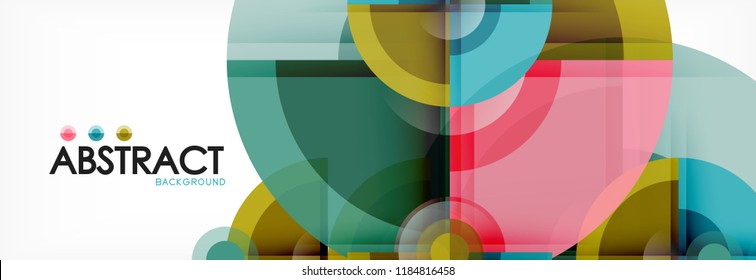 Vector fantastic circle modern geometric background template, abstract illustration