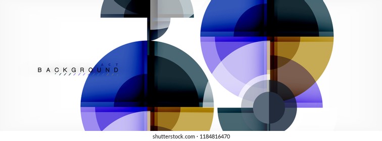 Vector fantastic circle modern geometric background template, abstract illustration