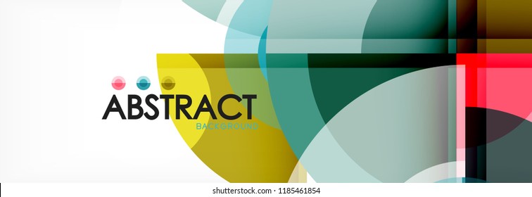 Vector fantastic circle modern geometric background template, abstract illustration