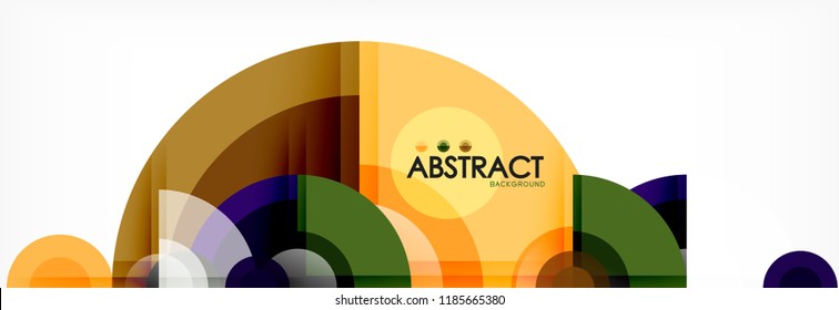 Vector fantastic circle modern geometric background template, abstract illustration