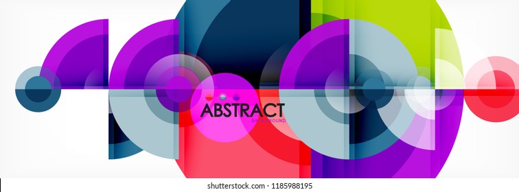 Vector fantastic circle modern geometric background template, abstract illustration