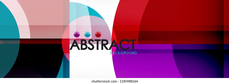 Vector fantastic circle modern geometric background template, abstract illustration