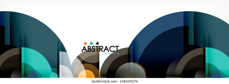 Vector fantastic circle modern geometric background template, abstract illustration