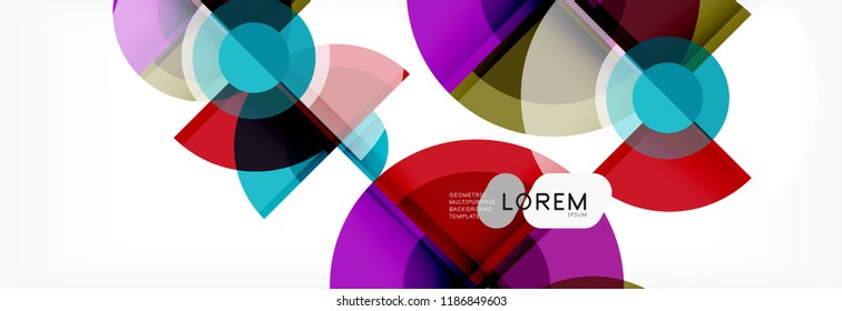 Vector fantastic circle modern geometric background template, abstract illustration