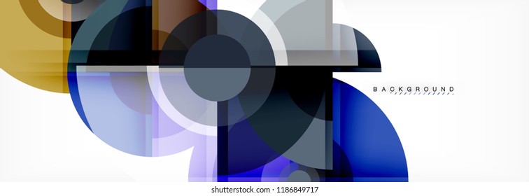 Vector fantastic circle modern geometric background template, abstract illustration