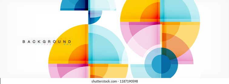 Vector fantastic circle modern geometric background template, abstract illustration