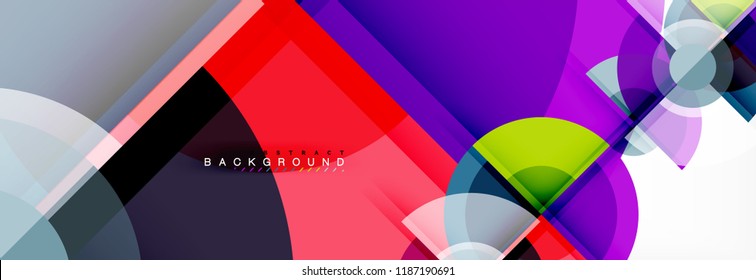 Vector fantastic circle modern geometric background template, abstract illustration