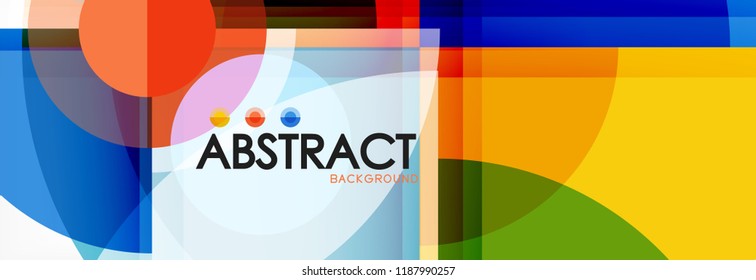 Vector fantastic circle modern geometric background template, abstract illustration