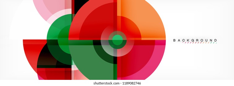 Vector fantastic circle modern geometric background template, abstract illustration