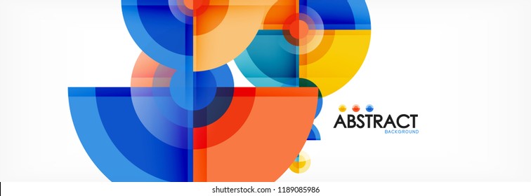 Vector fantastic circle modern geometric background template, abstract illustration