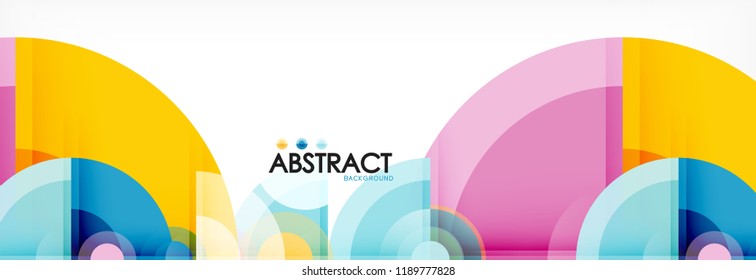 Vector fantástico círculo plantilla de fondo geométrico moderno, ilustración abstracta