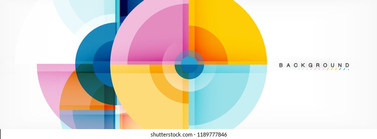 Vector fantástico círculo plantilla de fondo geométrico moderno, ilustración abstracta
