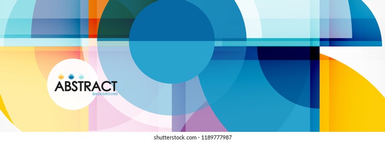 Vector fantastic circle modern geometric background template, abstract illustration