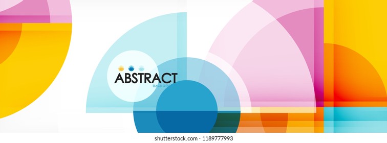 Vector fantastic circle modern geometric background template, abstract illustration