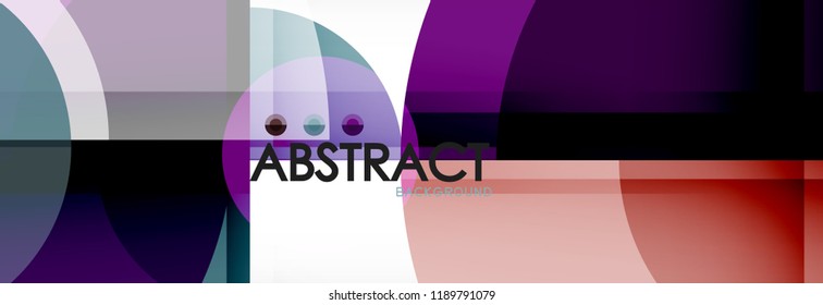 Vector fantastic circle modern geometric background template, abstract illustration