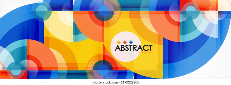 Vector fantastic circle modern geometric background template, abstract illustration