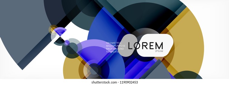 Vector fantástico círculo plantilla de fondo geométrico moderno, ilustración abstracta