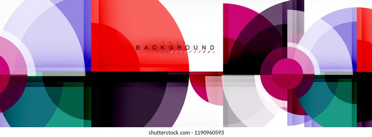 Vector fantastic circle modern geometric background template, abstract illustration