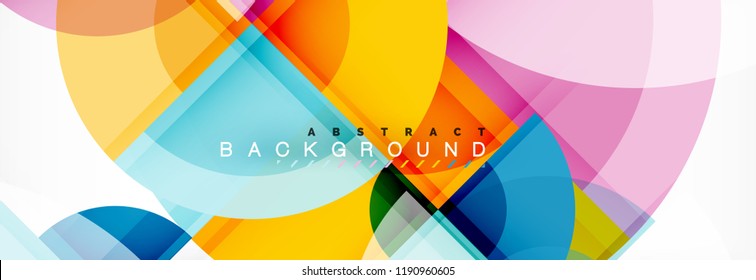 Vector fantastic circle modern geometric background template, abstract illustration