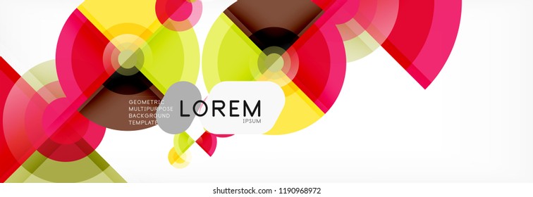 Vector fantastic circle modern geometric background template, abstract illustration