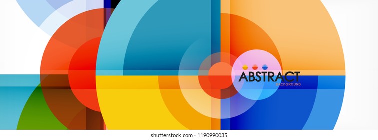 Vector fantástico círculo plantilla de fondo geométrico moderno, ilustración abstracta