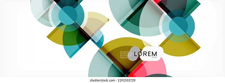 Vector fantastic circle modern geometric background template, abstract illustration