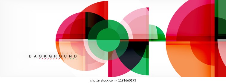 Vector fantastic circle modern geometric background template, abstract illustration