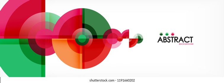 Vector fantastic circle modern geometric background template, abstract illustration