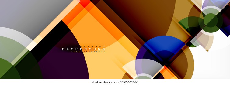 Vector fantastic circle modern geometric background template, abstract illustration