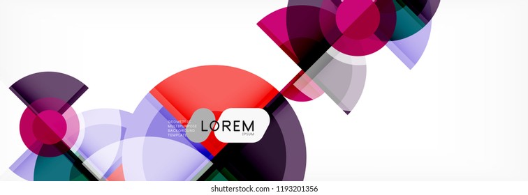 Vector fantástico círculo plantilla de fondo geométrico moderno, ilustración abstracta