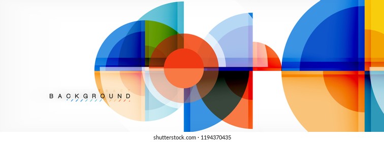 Vector fantastic circle modern geometric background template, abstract illustration