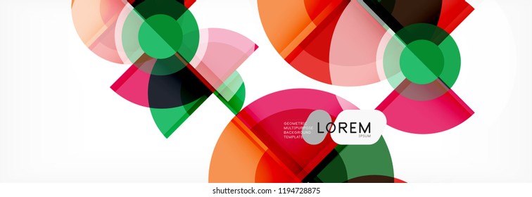 Vector fantastic circle modern geometric background template, abstract illustration