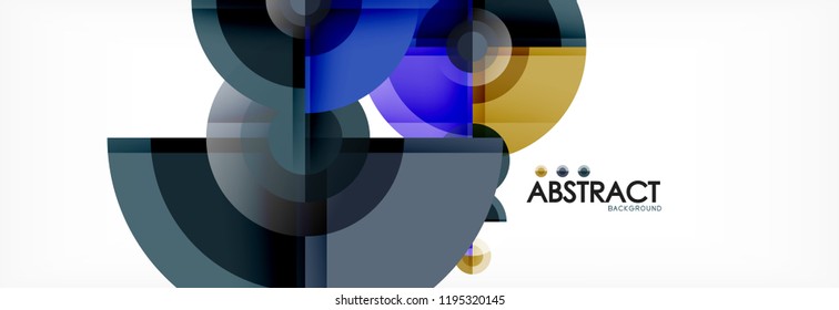 Vector fantastic circle modern geometric background template, abstract illustration