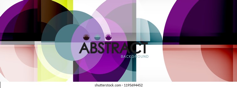 Vector fantastic circle modern geometric background template, abstract illustration