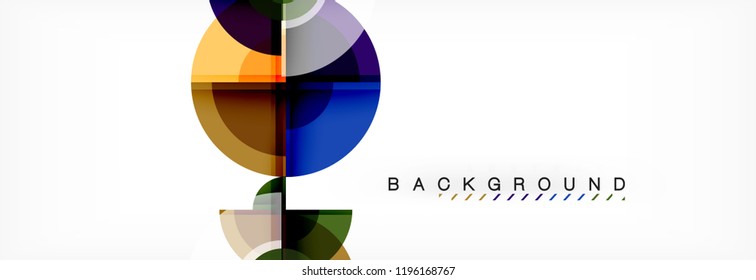 Vector fantástico círculo plantilla de fondo geométrico moderno, ilustración abstracta