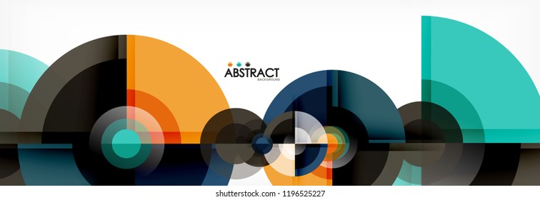 Vector fantastic circle modern geometric background template, abstract illustration