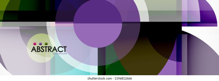 Vector fantastic circle modern geometric background template, abstract illustration