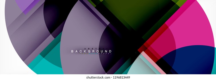 Vector fantastic circle modern geometric background template, abstract illustration