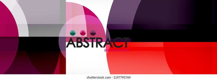 Vector fantastic circle modern geometric background template, abstract illustration