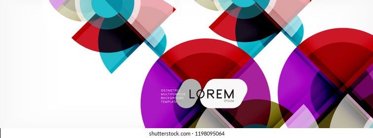 Vector fantastic circle modern geometric background template, abstract illustration