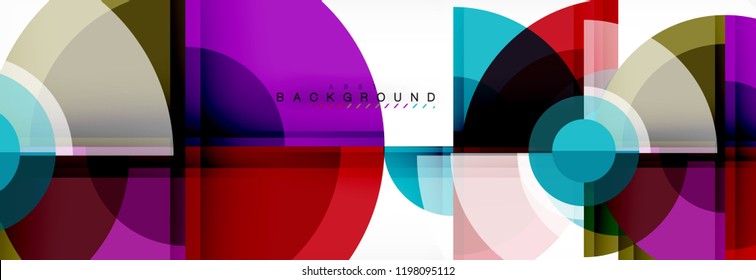 Vector fantastic circle modern geometric background template, abstract illustration