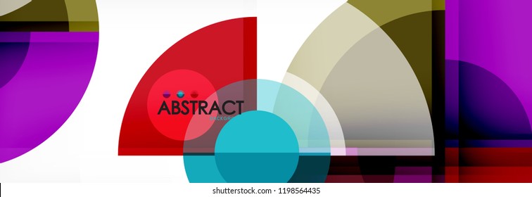 Vector fantastic circle modern geometric background template, abstract illustration