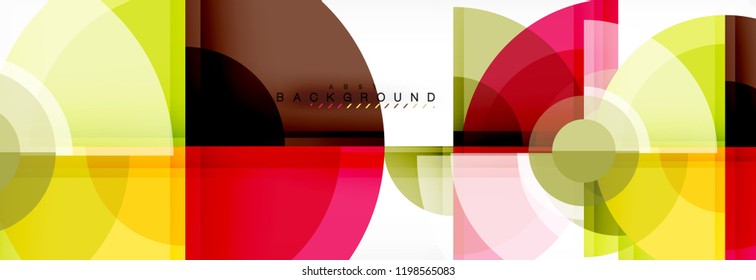 Vector fantástico círculo plantilla de fondo geométrico moderno, ilustración abstracta