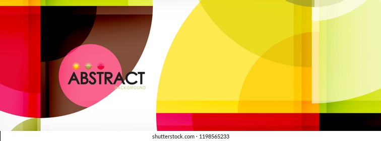 Vector fantastic circle modern geometric background template, abstract illustration