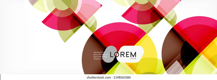 Vector fantastic circle modern geometric background template, abstract illustration