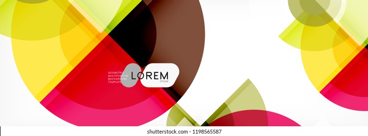 Vector fantástico círculo plantilla de fondo geométrico moderno, ilustración abstracta