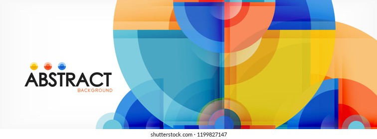 Vector fantastic circle modern geometric background template, abstract illustration