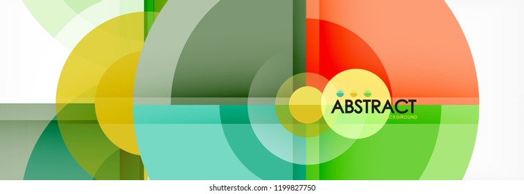 Vector fantastic circle modern geometric background template, abstract illustration