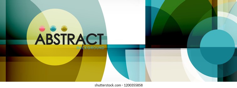 Vector fantastic circle modern geometric background template, abstract illustration