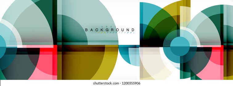 Vector fantastic circle modern geometric background template, abstract illustration